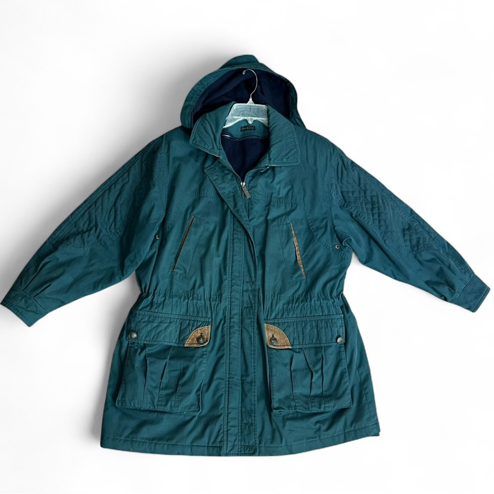 2 90s‎ Parka Jacket London Fog Fleet Street Green Sz M/L